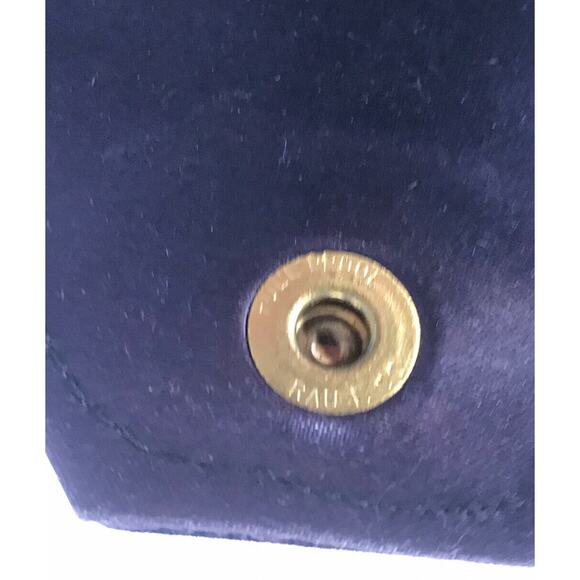 Silk Taffeta Beaded Bucket Purse Handbag Embellished Rauf Co Snap Vintage - Picture 15 of 16